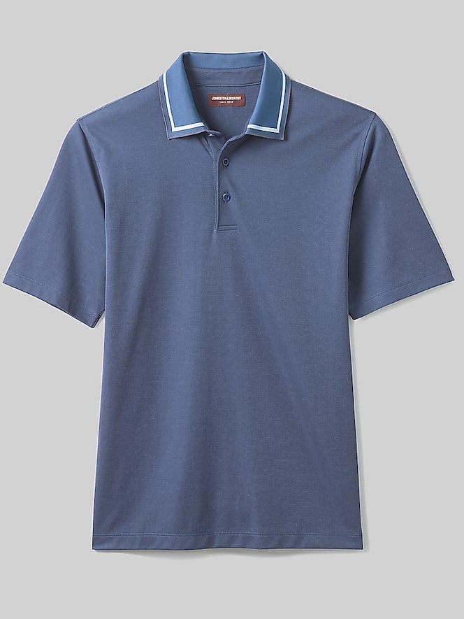 Johnston &Amp; Murphy Regular Fit Tipped Collar Polo