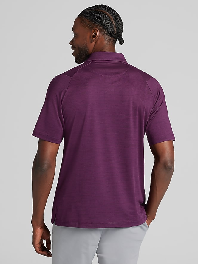 Callaway Regular Fit Heathered Jacquard Polo, Italian Plum Heather - Image 4 of 4