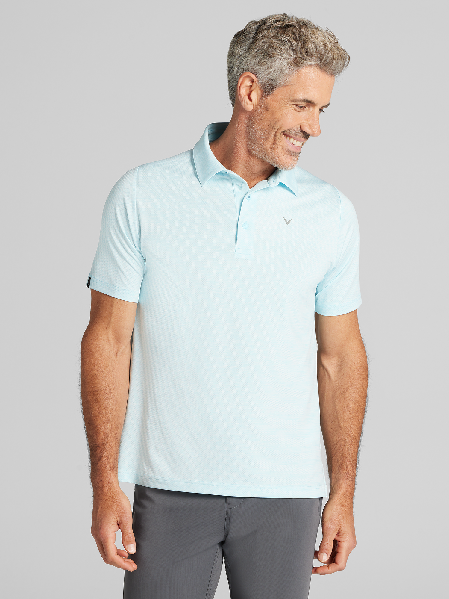 Regular Fit Heathered Jacquard Polo