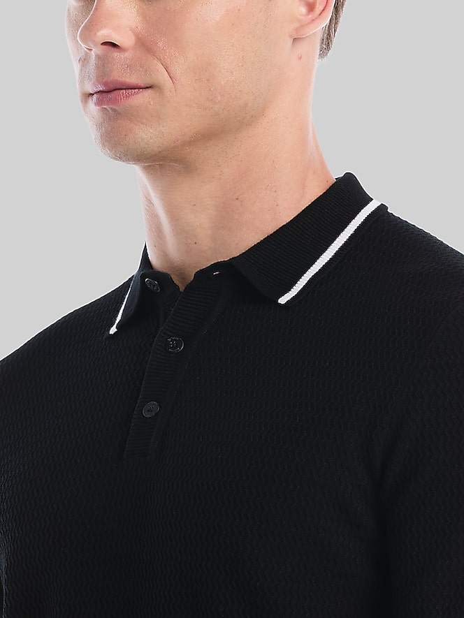 Callaway Regular Fit Textured Sweater Polo, Caviar - Image 2 of 4
