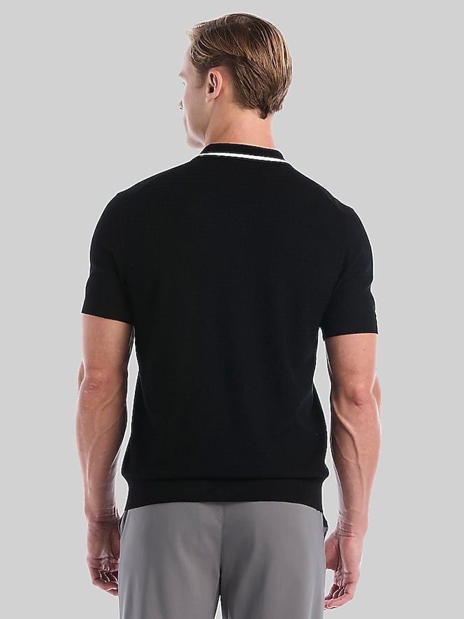 Callaway Regular Fit Textured Sweater Polo, Caviar - Image 4 of 4
