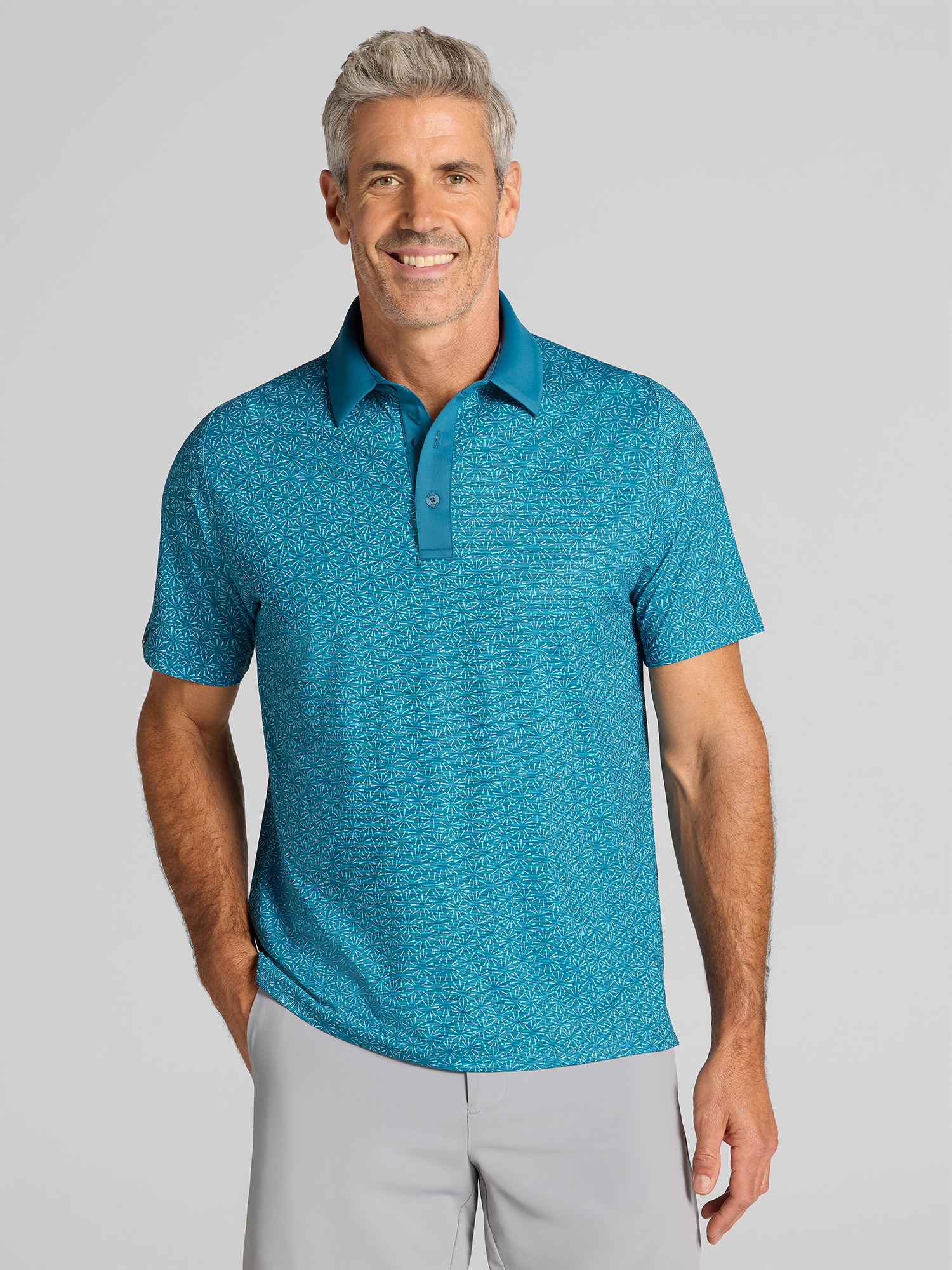 Regular Fit Confetti Print Golf Polo
