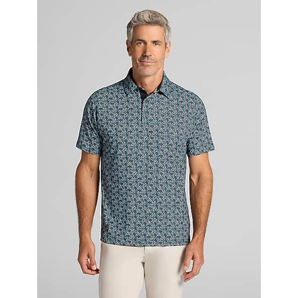 Callaway Big & Tall Men's Modern Fit Making Flowers Out Of Whiskey Resort Polo Caviar - Size: 3XL