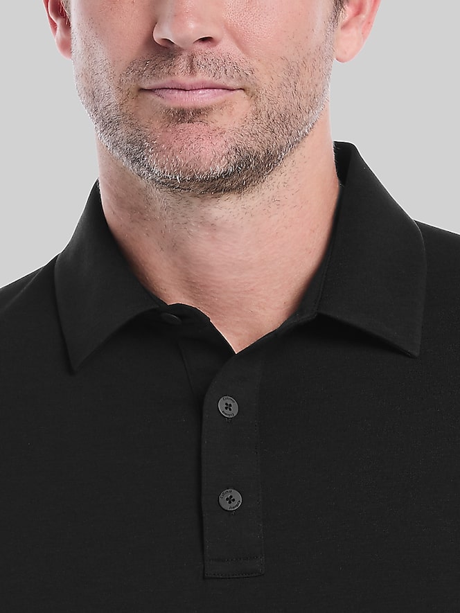 Callaway Regular Fit Long Sleeve Soft Touch Polo, Caviar - Image 2 of 4
