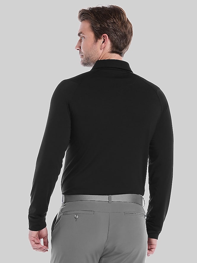 Callaway Regular Fit Long Sleeve Soft Touch Polo, Caviar - Image 3 of 4