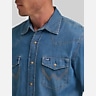 Wrangler Modern Fit Denim Western Button Up Shirt