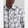 Wrangler Modern Fit Plaid Western Button Up Shirt