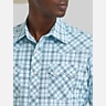 Wrangler Modern Fit Plaid Western Button Up Shirt