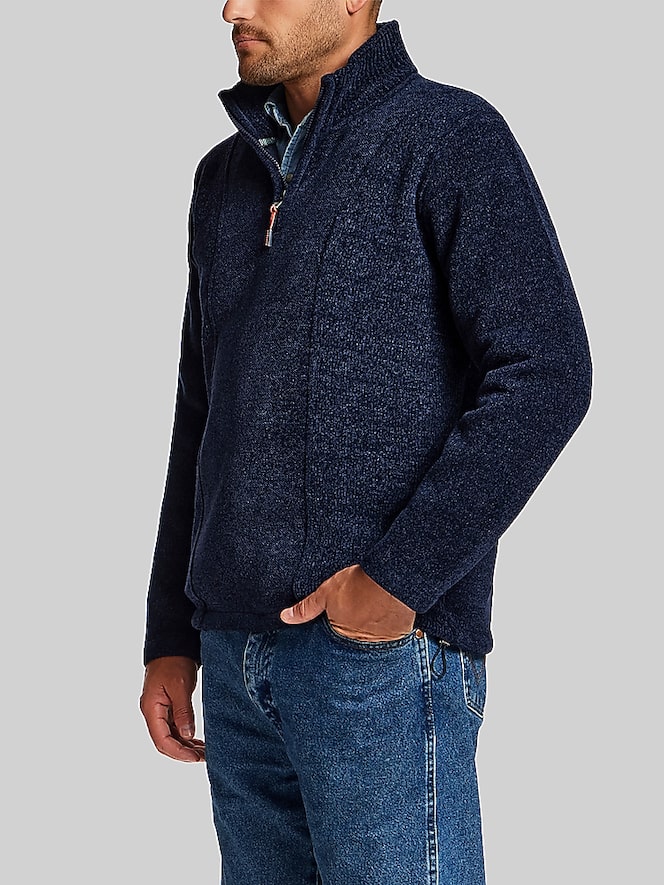 Weatherproof Vintage Chenille Quarter Zip Pullover with Elastic Drawcord