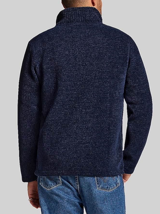 Weatherproof Vintage Chenille Quarter Zip Pullover with Elastic Drawcord