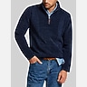 Weatherproof Vintage Chenille Quarter Zip Pullover with Elastic Drawcord