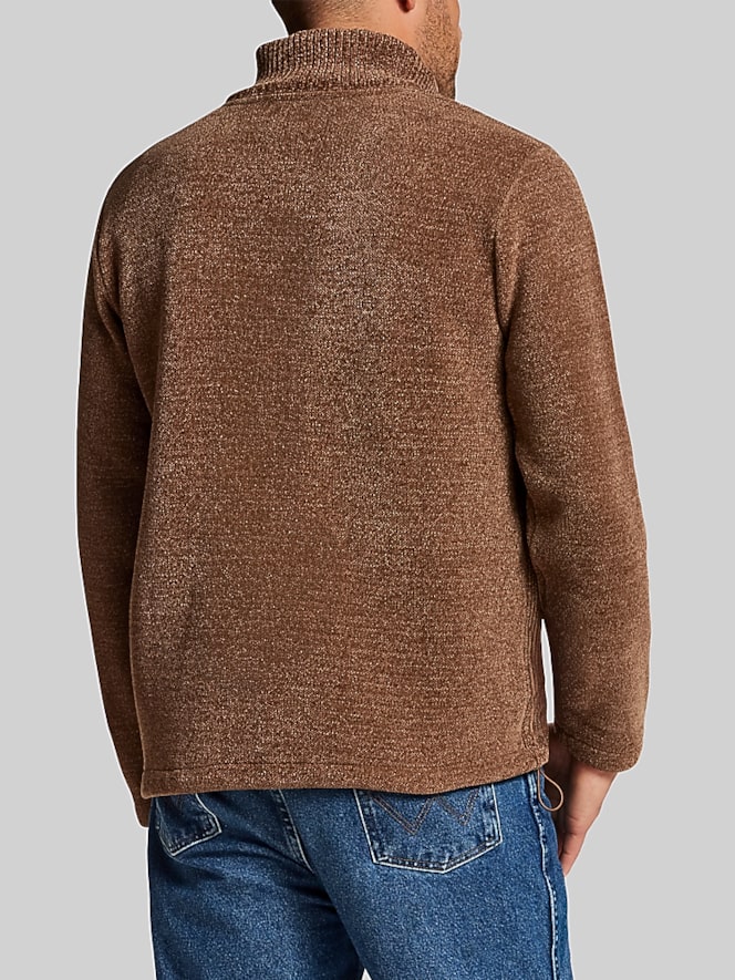 Weatherproof Vintage Chenille Quarter Zip Pullover with Elastic Drawcord