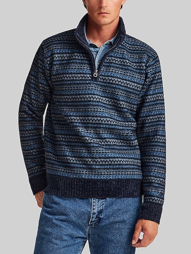 Weatherproof Vintage Nordic Chenille Quarter-Zip Sweater