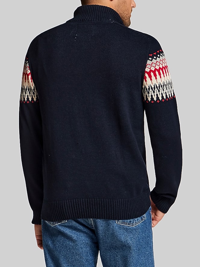 Weatherproof Vintage Nordic Yoke Quarter-Zip Sweater