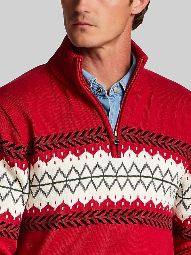 Weatherproof Vintage Regular Fit Bold Yoke 1/4-Zip Sweater