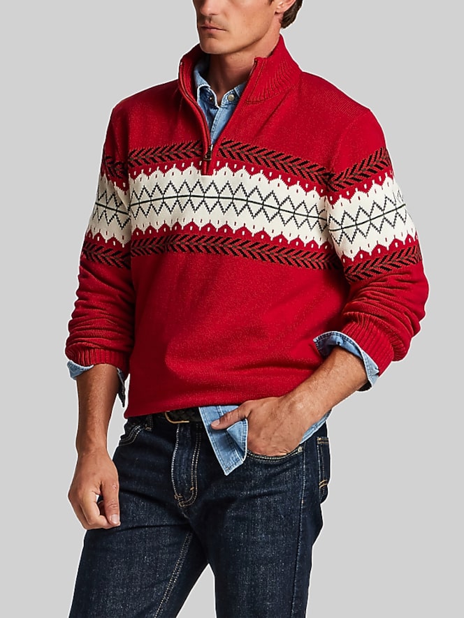 Weatherproof Vintage Regular Fit Bold Yoke 1/4-Zip Sweater