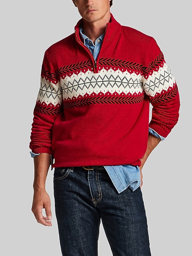 Weatherproof Vintage Regular Fit Bold Yoke 1/4-Zip Sweater