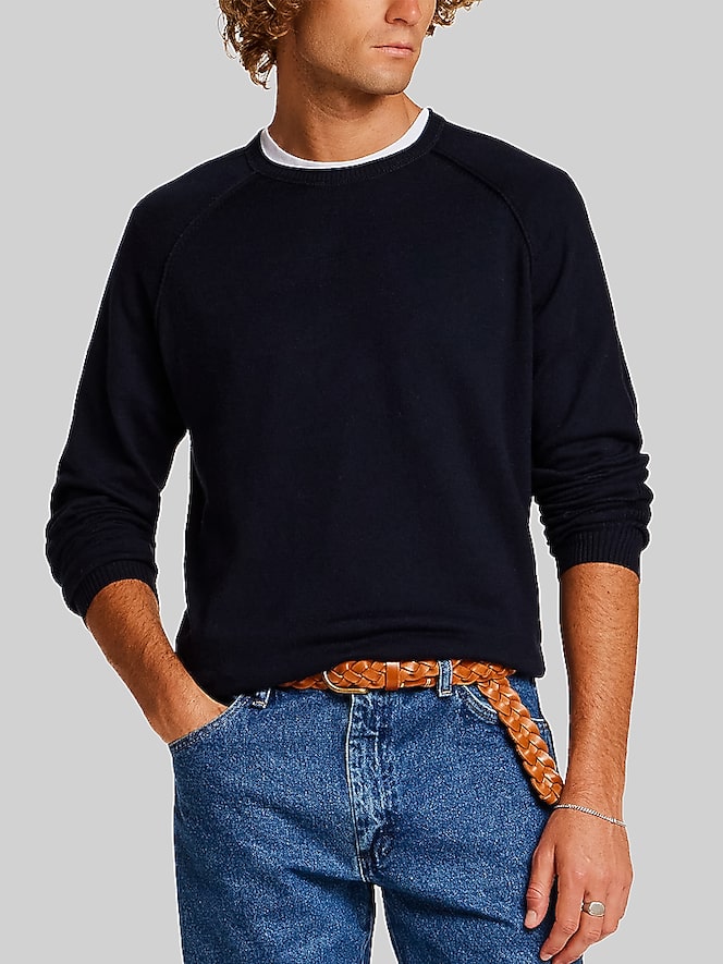 Weatherproof Vintage Cotton & Cashmere Roll Neck Crew Sweater