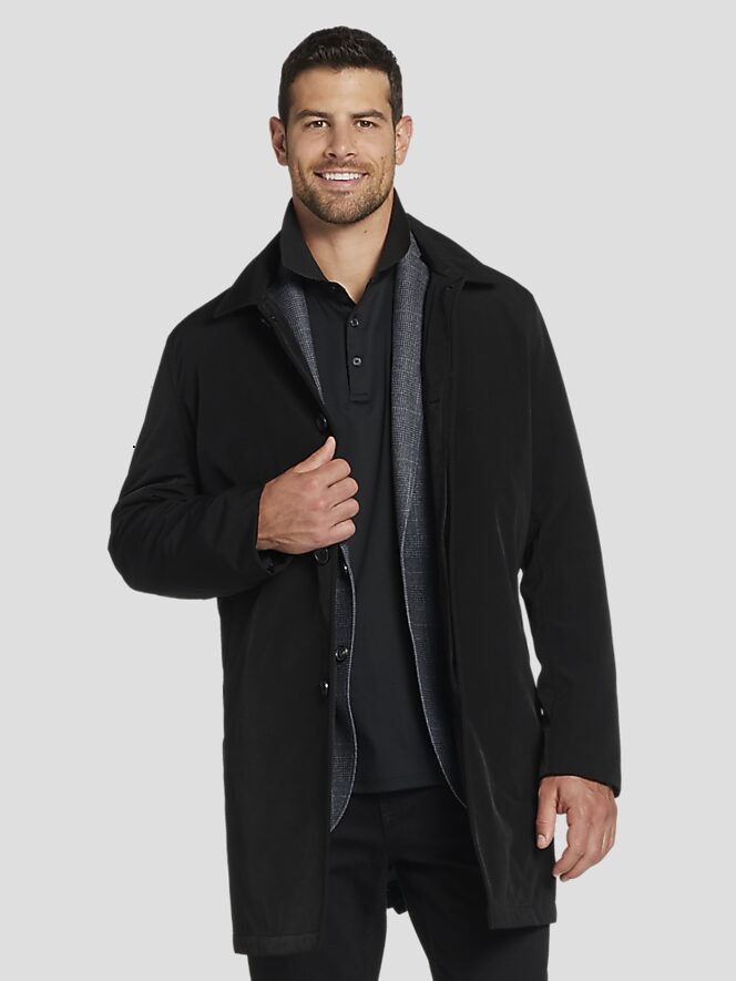 Joseph Abboud Modern Fit Raincoat with Removable Liner Raincoats