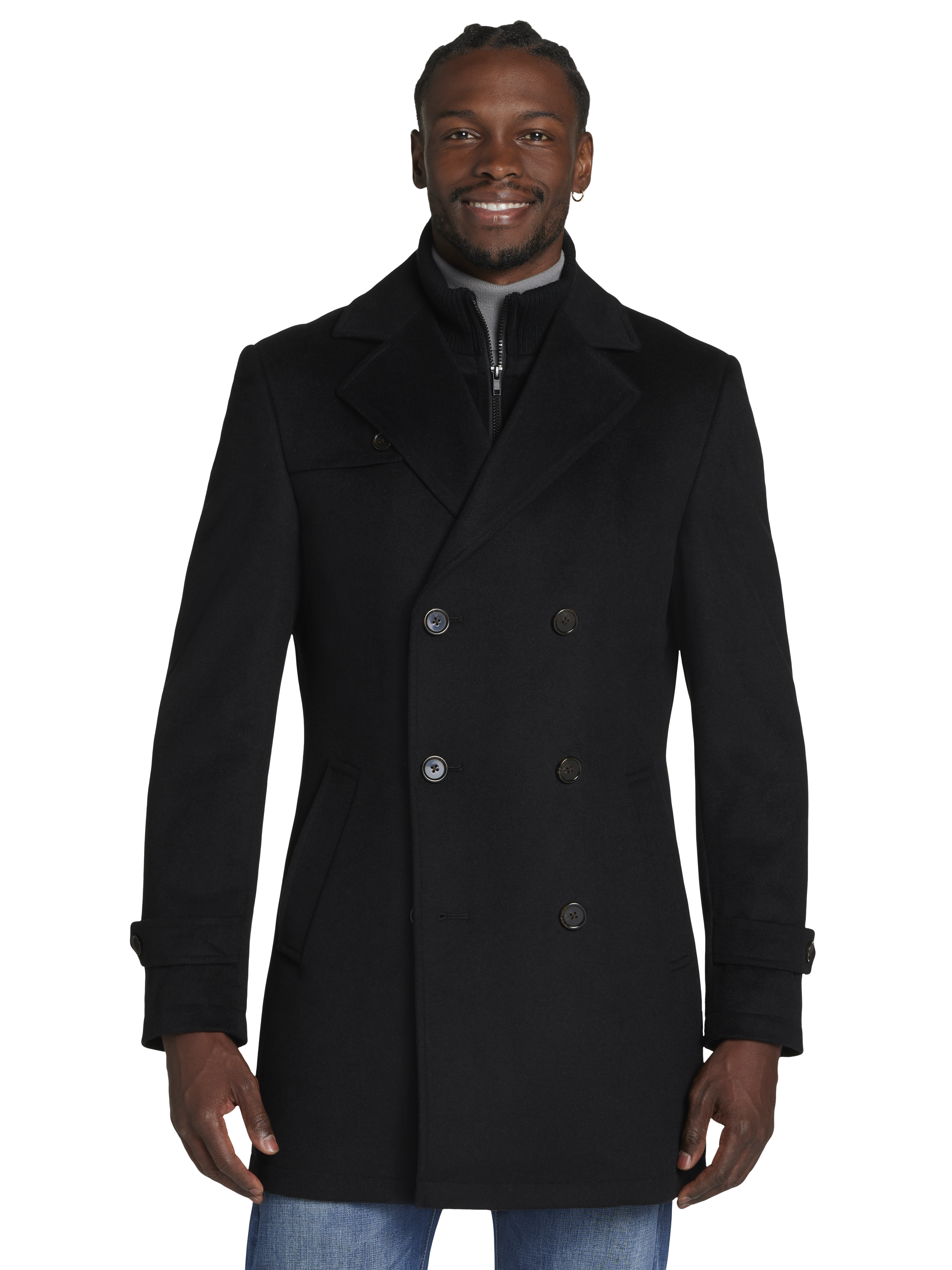 Michael Kors GREEN cheapest double breasted wool peacoat. FLAW