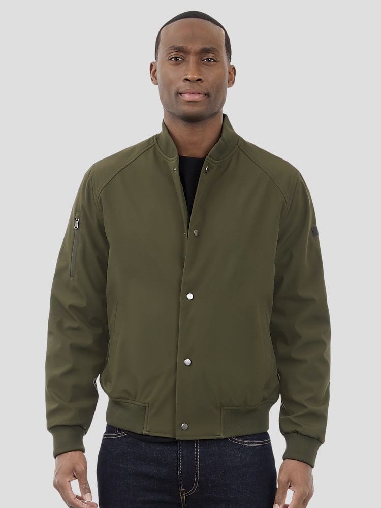 Michael Kors Modern Fit Soft Shell Bomber Jacket Casual Jackets Men s Wearhouse