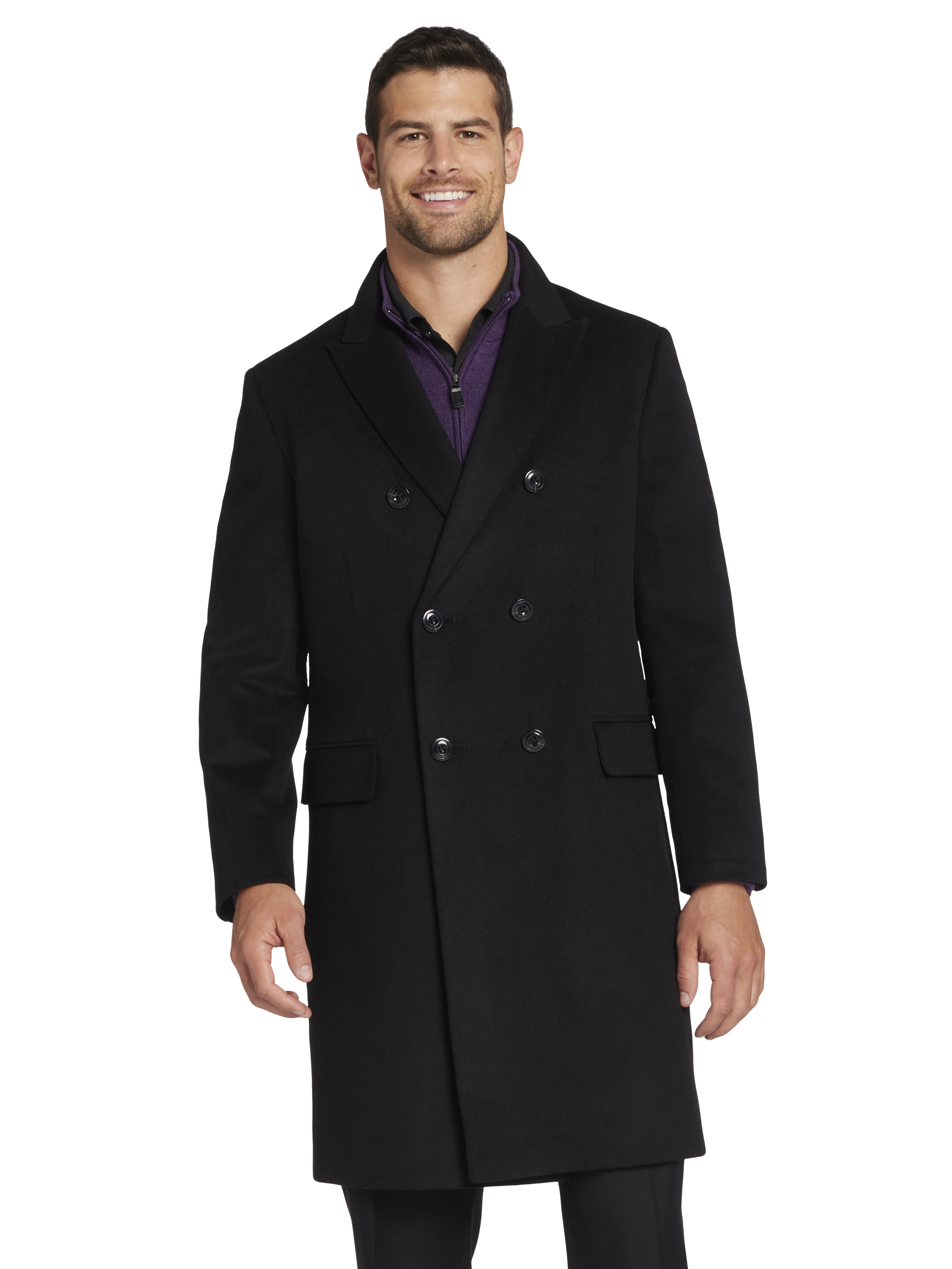 Joseph Abboud Modern Fit Wool Blend Overcoat | Topcoats Joseph Abboud Modern Fit Wool Blend Overcoat | Topcoats