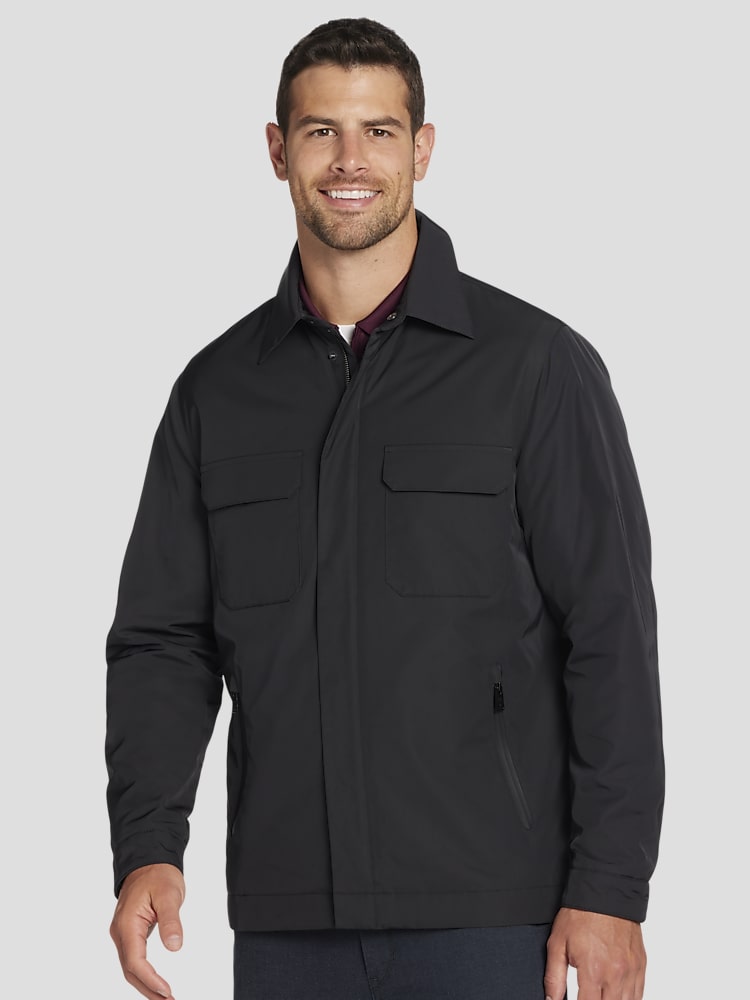 Awearness Kenneth Cole Big Tall Men s Modern Fit Tech Jacket at Men s Wearhouse Jet Black Size 4X