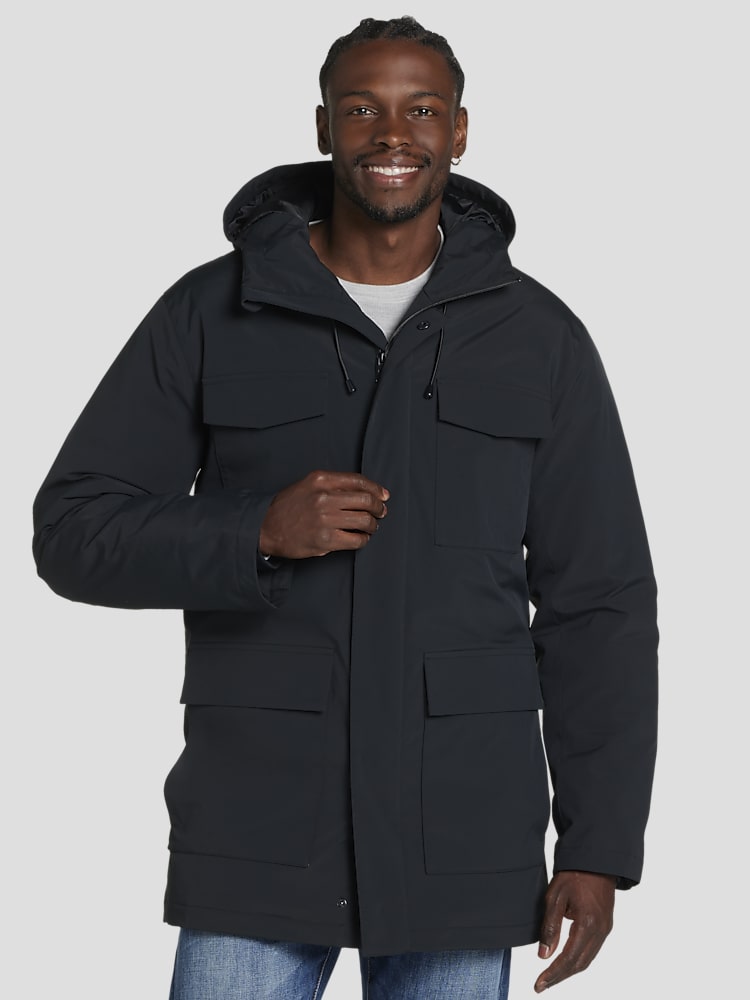 Awearness Kenneth Cole Big Tall Men s Modern Fit City Parka at Men s Wearhouse Black Size 2XLT