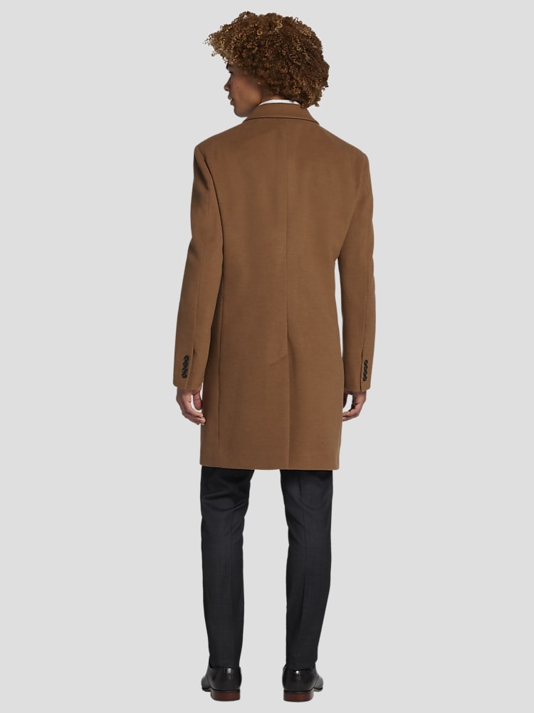 Calvin klein camel topcoat sales