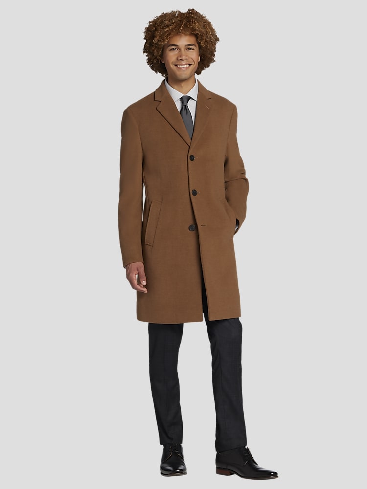 Calvin Klein Classic Fit Wooltouch Topcoat Topcoats Men s Wearhouse