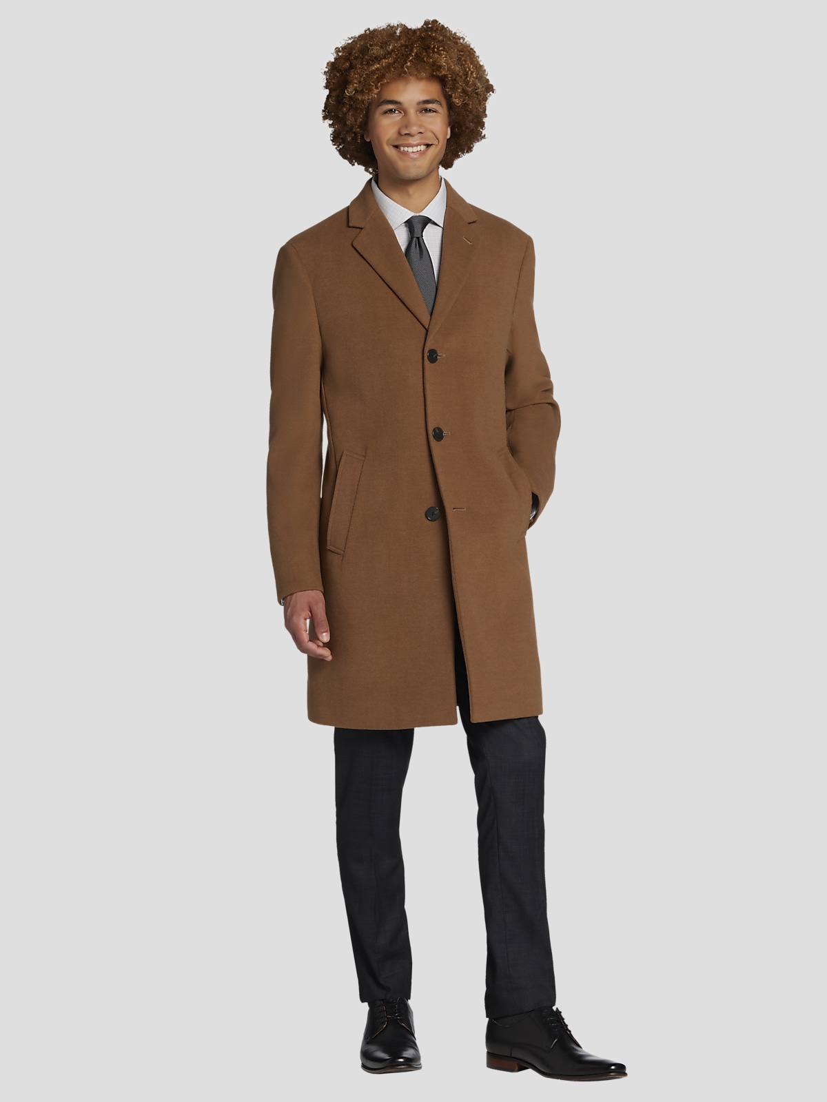 Calvin klein camel coat mens store