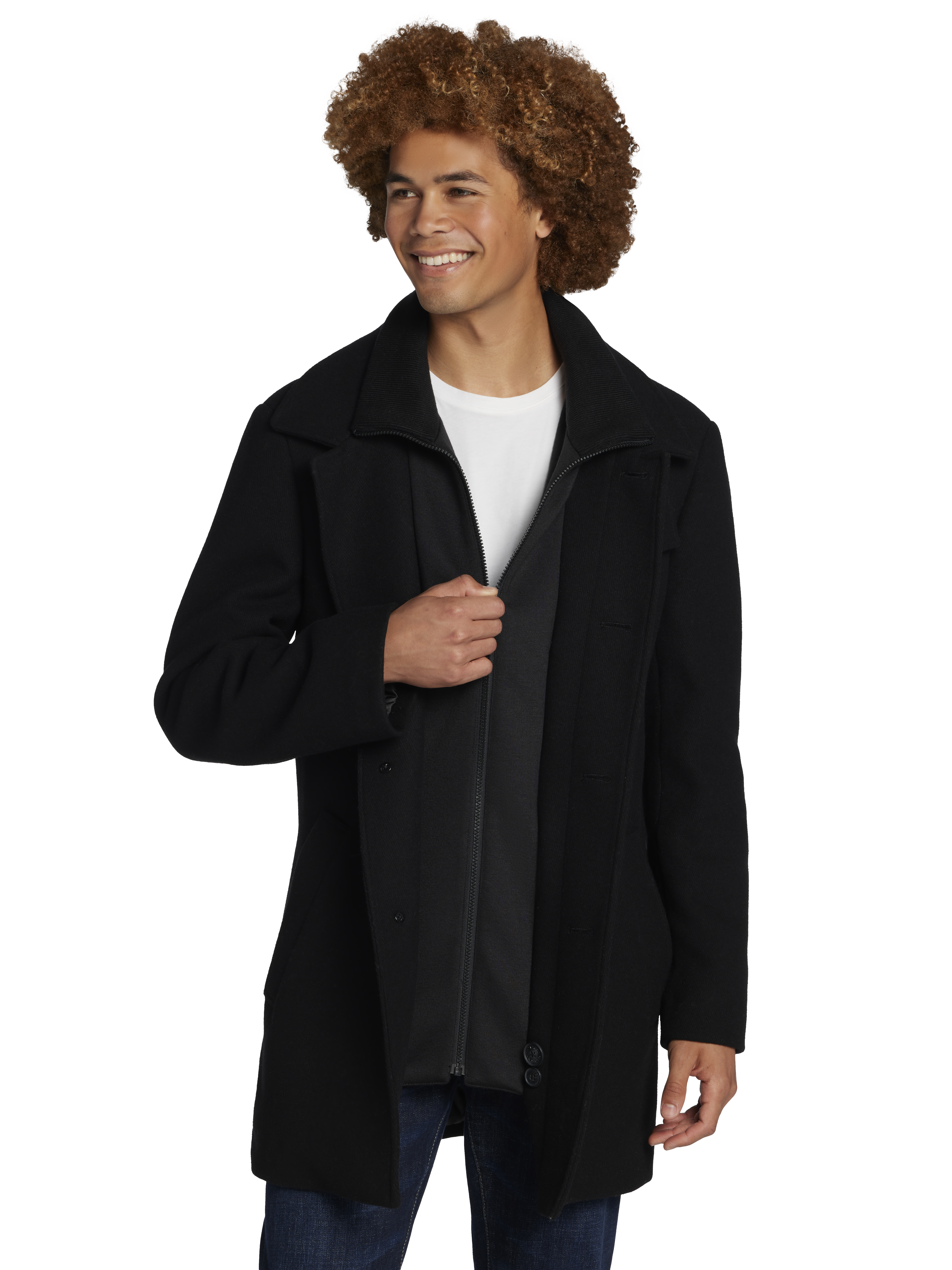 Modern Fit Twill Classic Carcoat With Bib