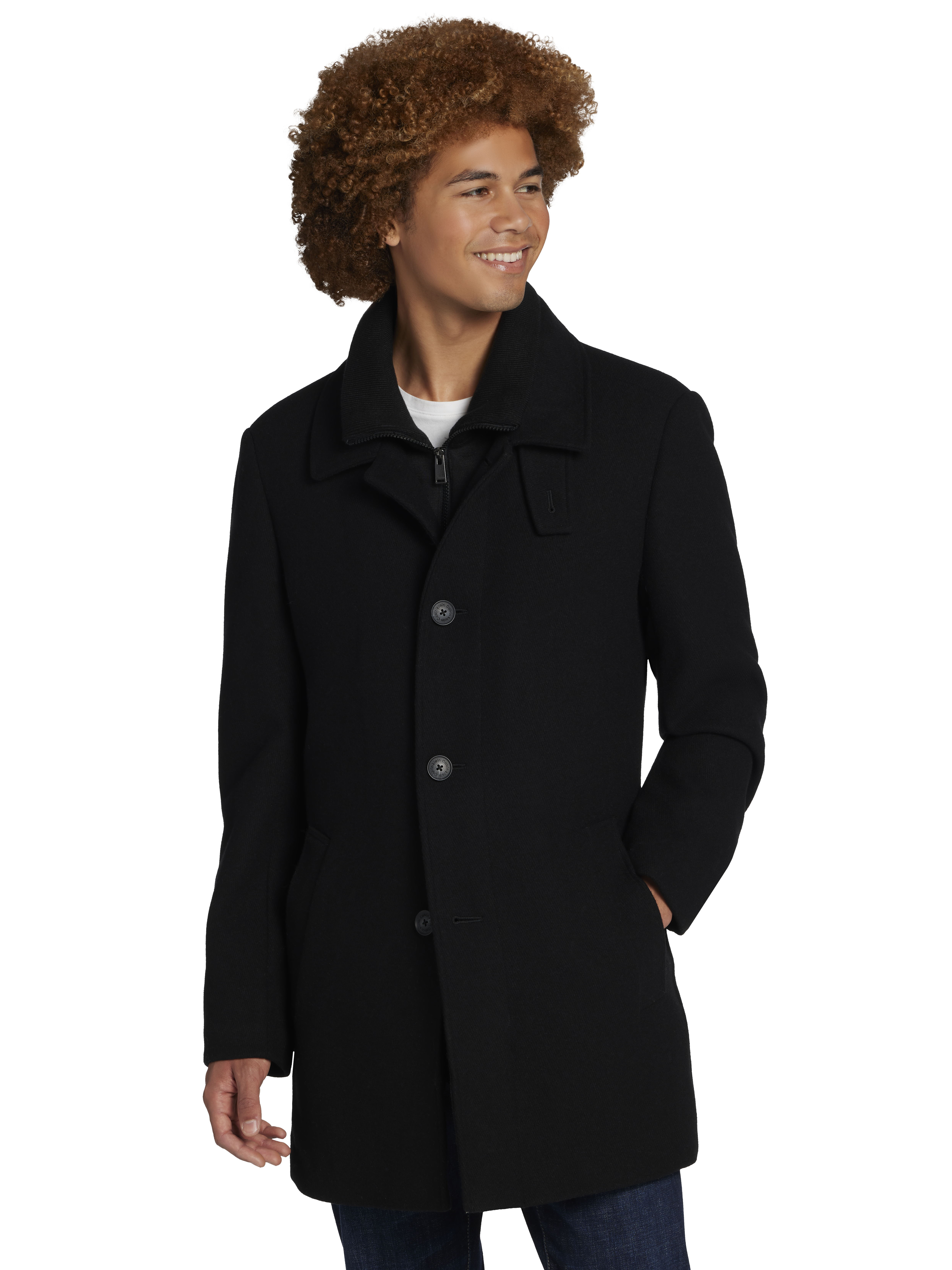 Modern Fit Twill Classic Carcoat With Bib