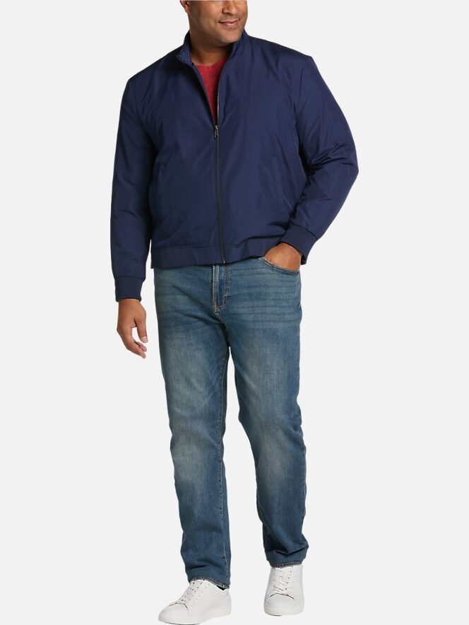 Michael Strahan Slim Fit Hybrid Bomber Jacket All Clothing Mens Wearhouse 