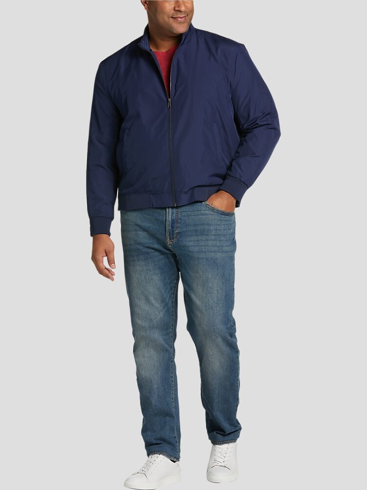 Michael Strahan Slim Fit Hybrid Bomber Jacket Casual Jackets Men s Wearhouse