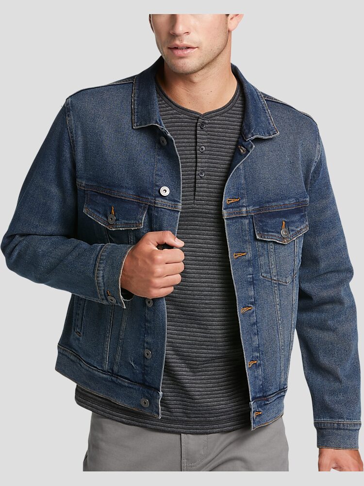 Dark Blue Trucker Denim Jacket