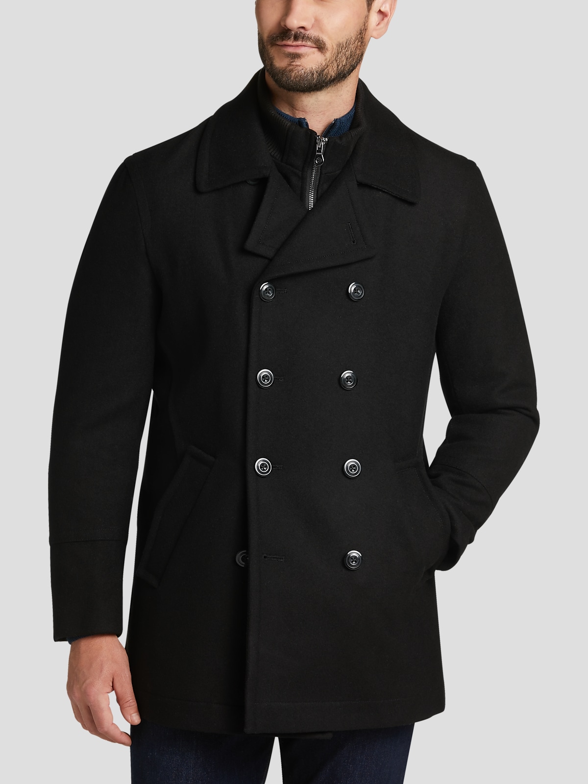 Egara Modern Fit Peacoat | All Clearance $39.99| Men's Wearhouse