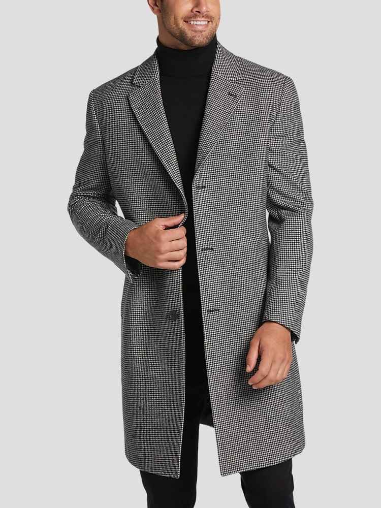 Mens slim cheap fit topcoat