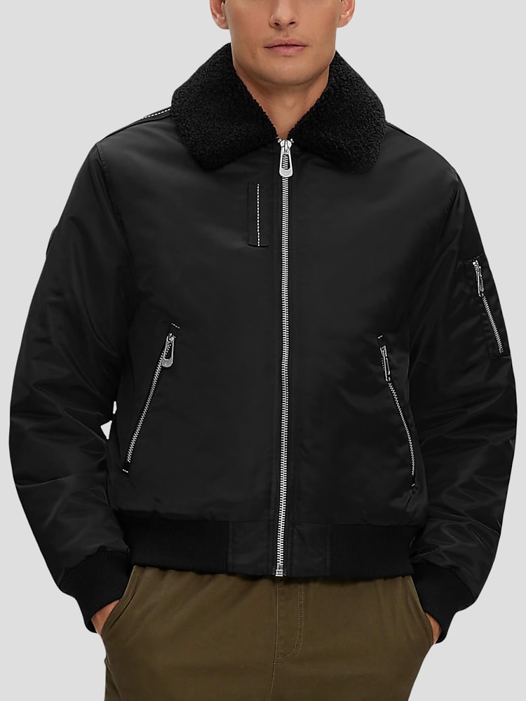 Noize Modern Fit Aviator Bomber Jacket Casual Jackets Men s Wearhouse
