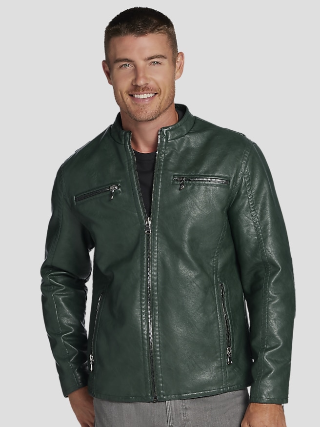 Men's wearhouse leather coats cheap