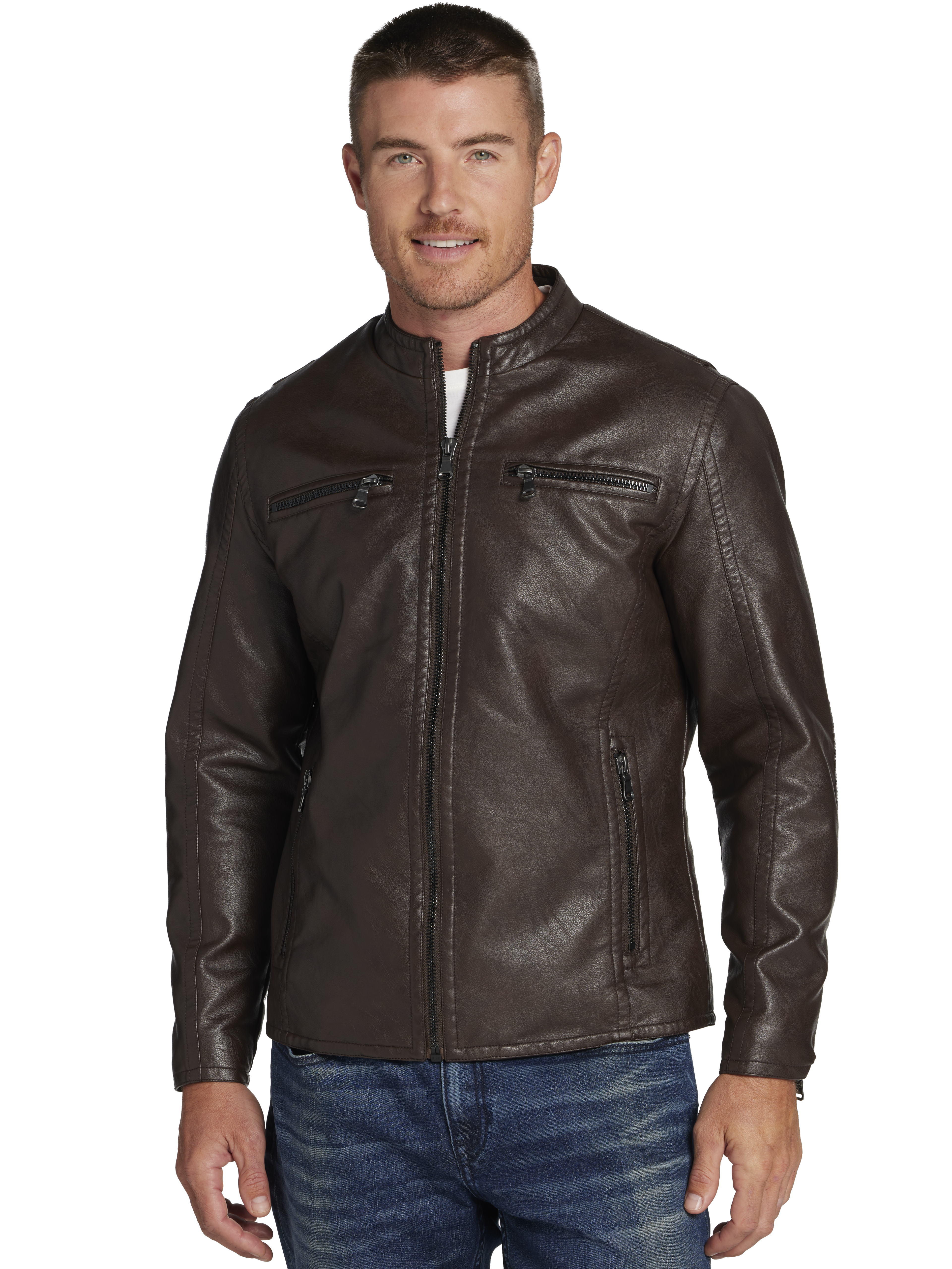 Faux Leather Moto Jacket
