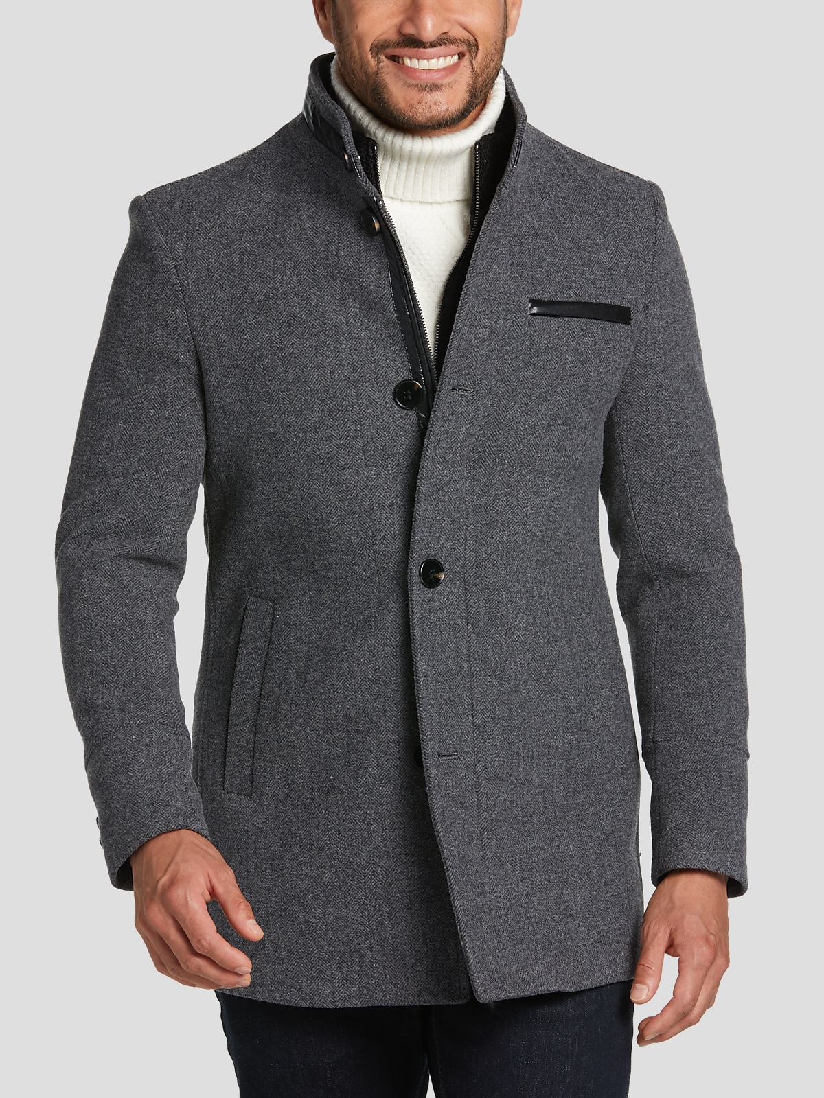 Joseph abboud tan modern fit twill car coat cheap