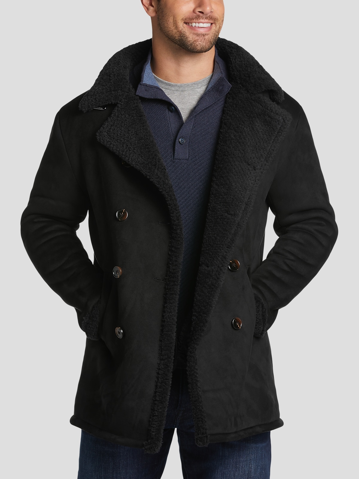 Men's wearhouse peacoats online