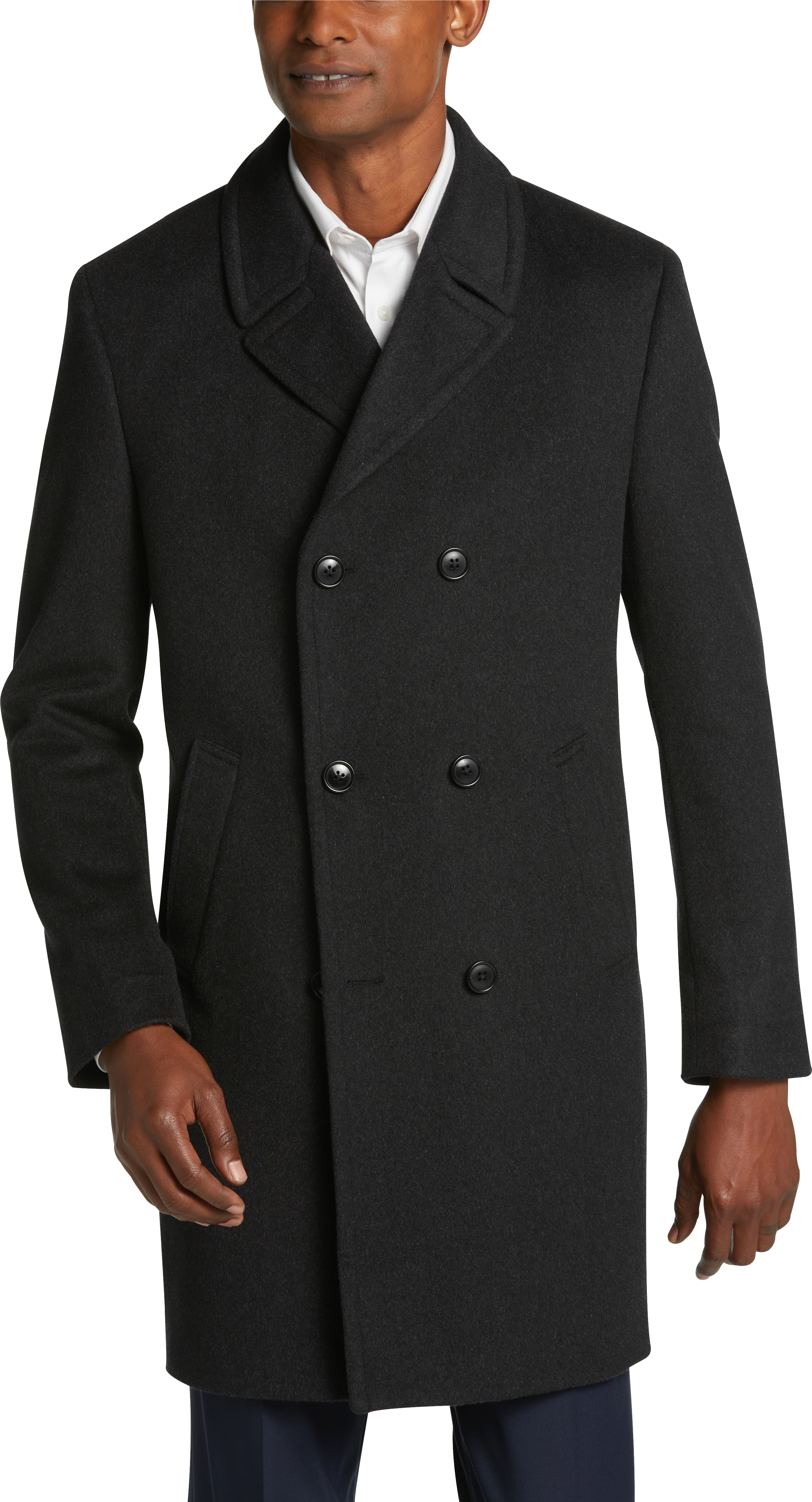 Modern Fit Double Breasted Dress Coat
