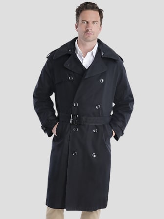 Men's wearhouse trench coats clearance