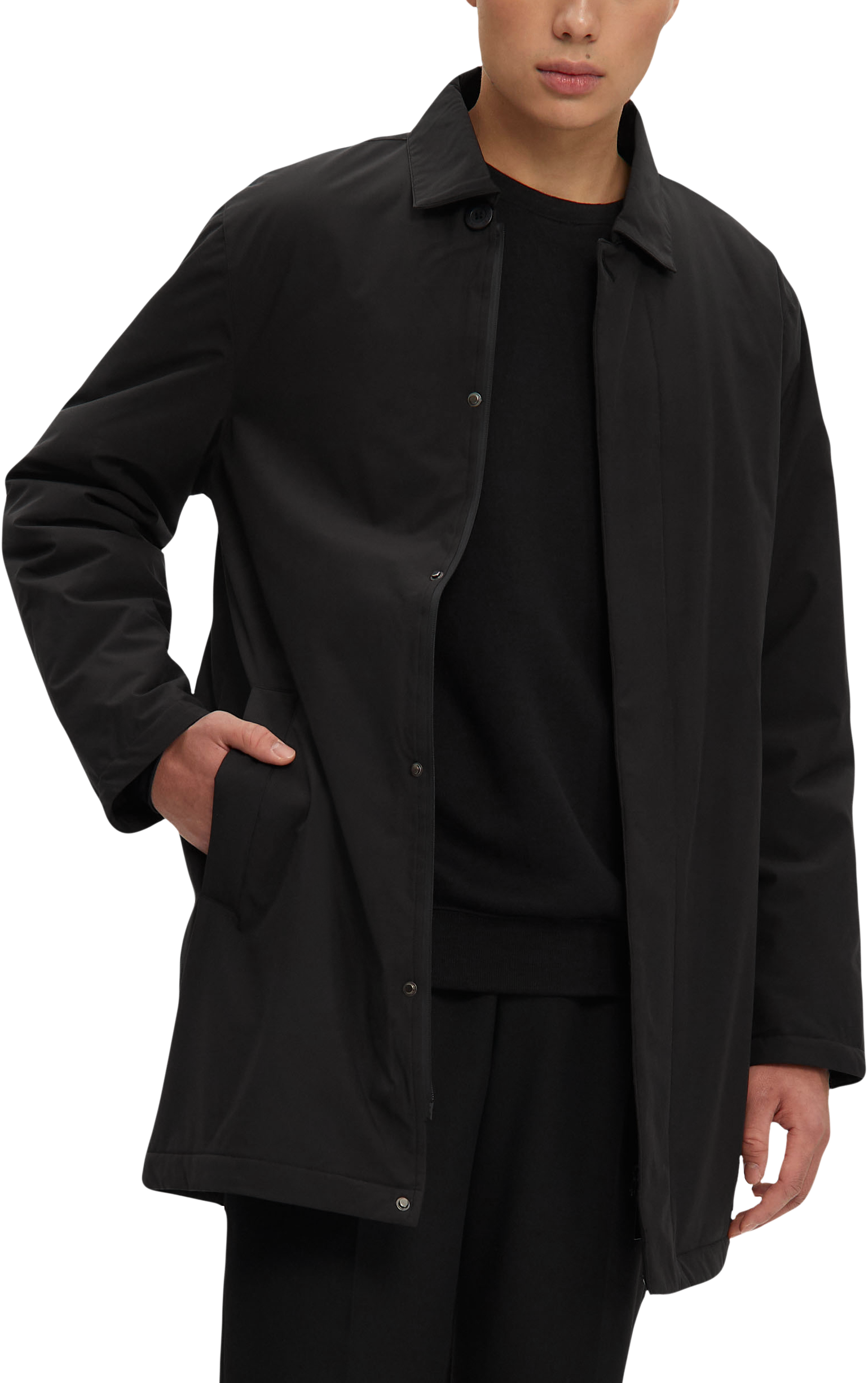 Modern Fit Mid-Length Trench Coat