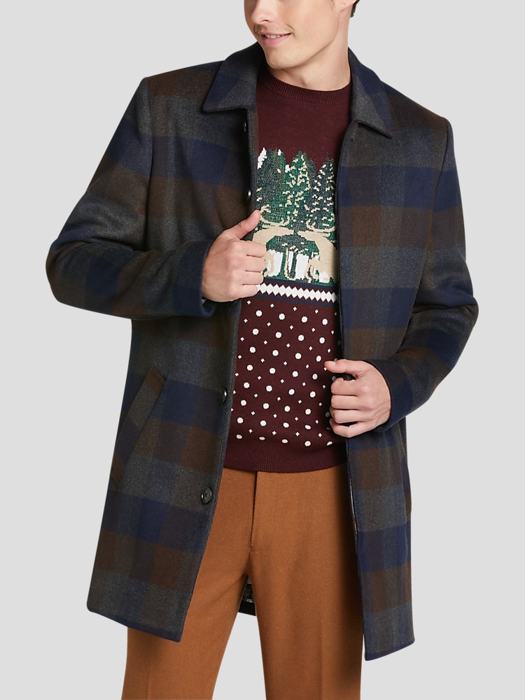 Mens slim fit topcoat new arrivals