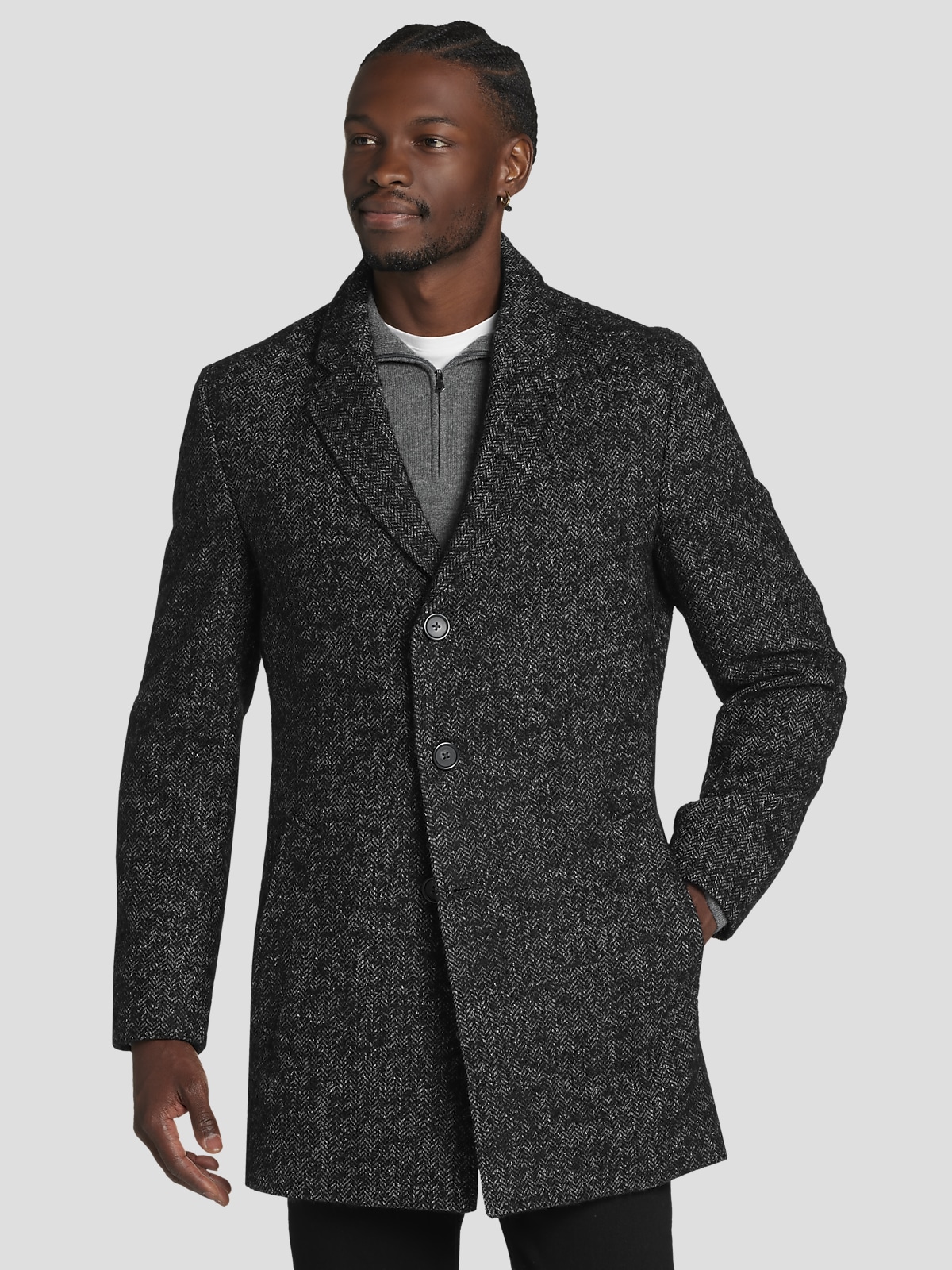 Joseph abboud tan modern fit twill car coat clearance