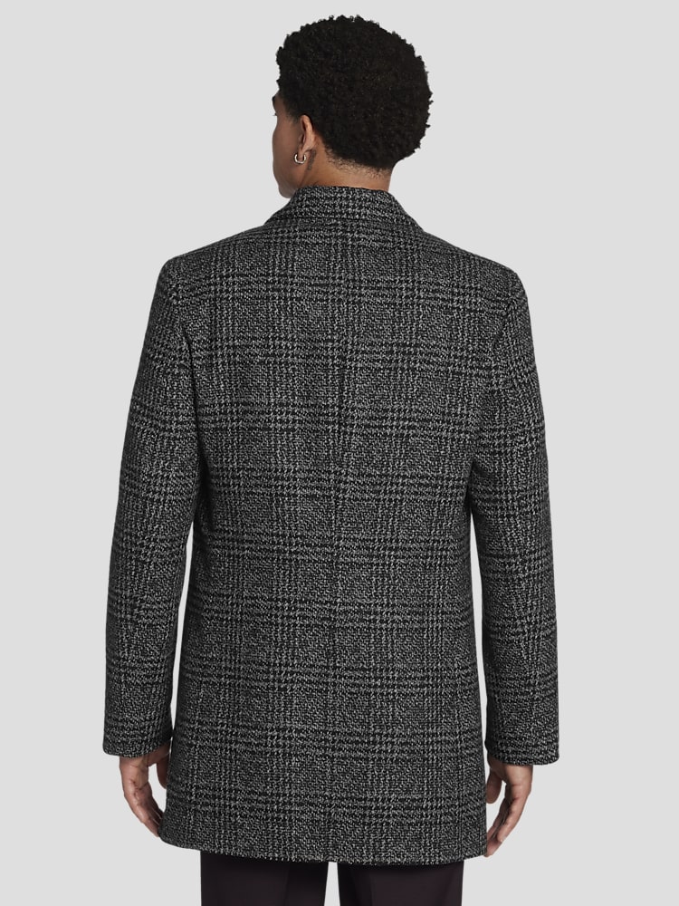大人女性の Blend Wool Fit Modern Abboud Joseph Plaid Topcoats | Topcoat ジャケット・アウター