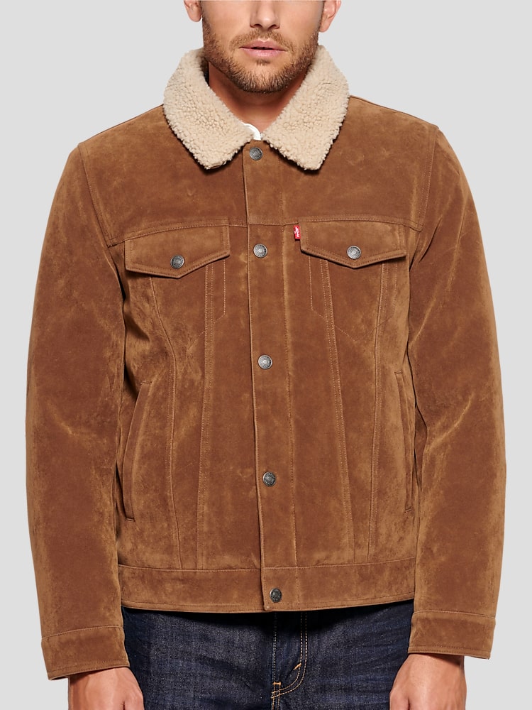Levi's faux top suede trucker jacket